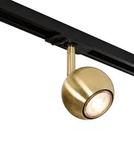 Kolajnicove svietidla Moderný 1-fázový koľajnicový systém 5 svetiel čierna so zlatou - Gissi
