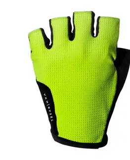 rukavice Rukavice na cestnú cyklistiku 500 žlté reflexné