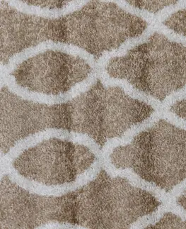 Koberce a koberčeky KONDELA Nala koberec 100x150 cm béžová / slonovinová