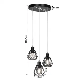 Lampy Visiaca lampa, čierna/kov, OKIRA TYP 1