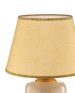 Stolové lampy ONLI Stolová lampa Mozart v slonovinovej/zlatej