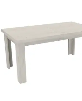 Jedálenské stoly Rozkladací stôl  veľký Kora 160/200x90cm kraft biely