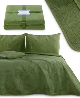 Prikrývky na spanie AmeliaHome Prehoz na posteľ Palsha zelená, 220 x 240 cm