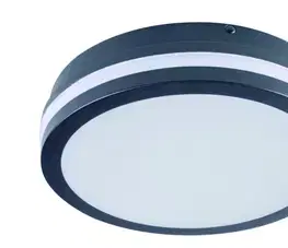 Svietidlá Stropné LED svietidlo Kanlux BENO 32945 18W NW-O-SE GR grafit se senzorom pohybu