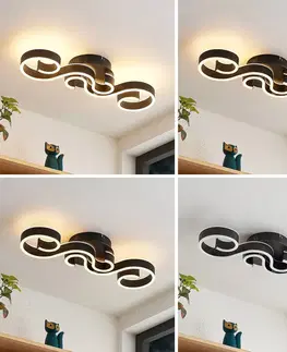 Stropné svietidlá Lucande Lucande Admira stropné LED svetlo 51,7 cm čierna