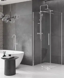 Sprchovacie kúty MEXEN/S - Velar Obdĺžnikový sprchovací kút 100 x 100, transparent, chróm 871-100-100-01-01