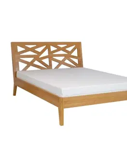 Manželské postele LUKY164 masívna posteľ 160 cm, buk