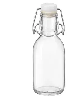 Fľaše na mlieko a sirupy Bormioli Rocco Sklenená fľaša s clip uzáverom Emilia, 250 ml