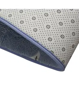 Koberce a koberčeky TEMPO-KONDELA GLOVIS TYP 1, svietiaci koberec, sivá/vzor, 80x150cm