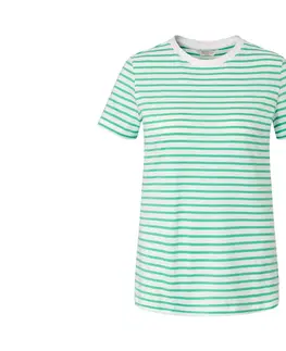 Shirts & Tops Pásikavé tričko s krátkymi rukávmi, zeleno-biele