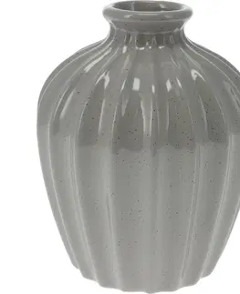 Vázy keramické Porcelánová váza Sevila, 11,5 x 15 cm, sivá
