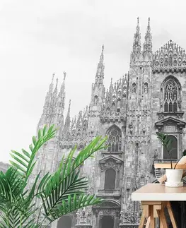 Samolepiace tapety Samolepiaca fototapeta Milánska katedrála v čiernobielom