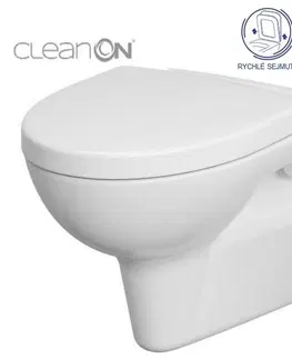 Záchody CERSANIT - SET 547 ZÁVESNÁ WC MISA Parva NEW CLEANON so sedadlom DUR ANTI Softclose K701-015
