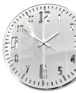 Hodiny Nástenné akrylové hodiny Unique Flex z117-2-0-x, 30 cm, strieborné