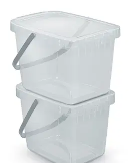 Úložné boxy NABBI NHW6 plastový úložný box s rúčkou 6 l priehľadná