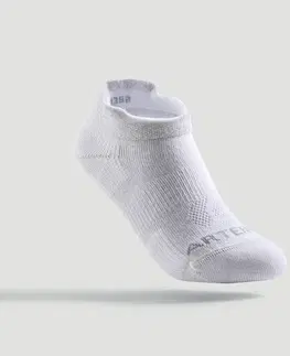 bedminton Detské nízke ponožky na tenis RS 160 3 páry biele