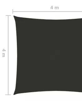 Stínící textilie Tieniaca plachta štvorcová 4 x 4 m oxfordská látka Dekorhome Krémová
