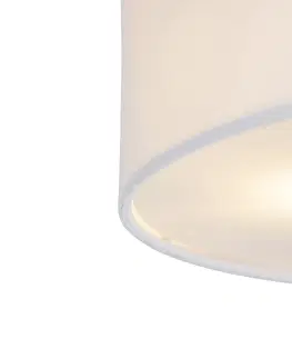 Stropne svietidla Vidiecka stropná lampa biela 50 cm - bubon