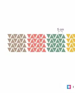 Nálepky na stenu Trojuholníky - Farebné nálepky do detskej izby