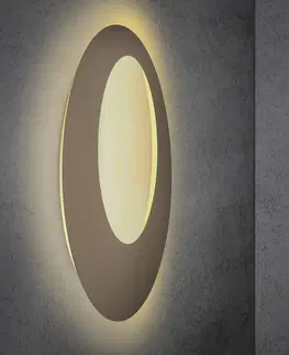 Nástenné svietidlá Escale Escale Blade Open LED nástenné svietidlo bronzové Ø 95 cm