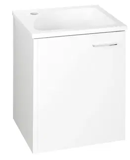 Kúpeľňa AQUALINE - ZOJA umývadlová skrinka 40x50x32cm, 1xdvierka , biela 51048A