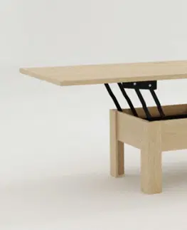 Jedálenské stoly ERIK univerzálny rozkladací stôl, dub sonoma