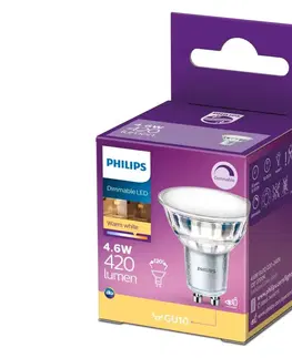 Žiarovky Philips LED Stmievateľná žiarovka Philips GU10/4,6W/230V 2700K 