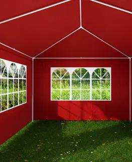 Záhradné párty stany Záhradný altánok 3x6 m červený SH06ČE Dekorhome