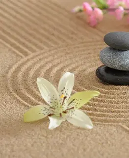 Tapety Feng Shui Fototapeta Zen záhrada a kamene v piesku