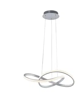 Zavesne lampy Dizajnové závesné svietidlo oceľové 57 cm stmievateľné vrátane LED - Viola Due