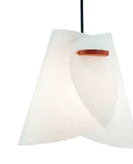 Závesné svietidlá Domus Biela dizajnérska závesná lampa IRIS