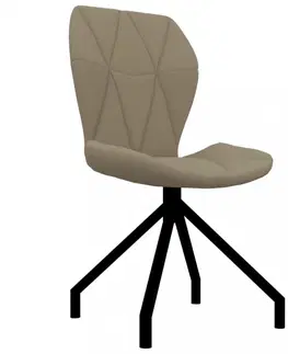 Jedálenské stoličky a kreslá Jedálenská stolička 4 ks umelá koža Dekorhome Sivá
