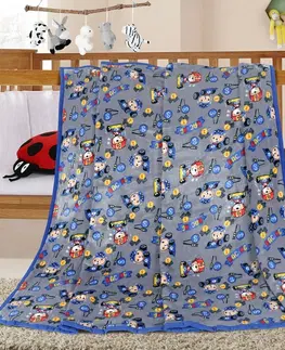 Detské deky Bellatex Deka Ella Formula modrá, 100 x 155 cm