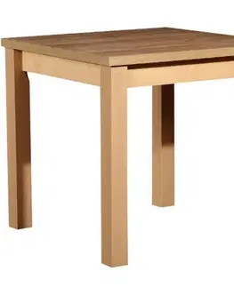 Jedálenské stoly Jedálenský stôl ST44 80x80 dub wotan