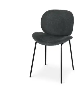 Kitchen & Dining Room Chairs Čalúnená dizajnová stolička, tmavosivá
