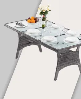 Záhradné stoly Záhradný stôl 190 cm Čierna