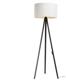 Lampy  Stojacia lampa STANDART 1xE27/60W/230V biela/wenge 