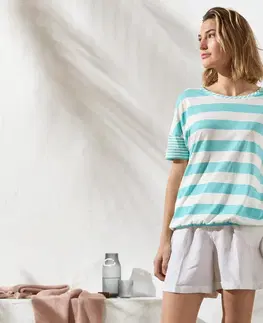 Shirts & Tops Prúžkované blúzkové tričko, akvamarínové