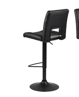 Barové stoličky Dkton Dizajnová barová stolička Almonzo, čierna