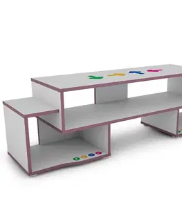 Stoly TV stolík Matrix 140 biela/fialový