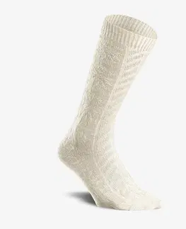 kemping Žakárové turistické hrejivé ponožky SH100 vysoké 2 páry