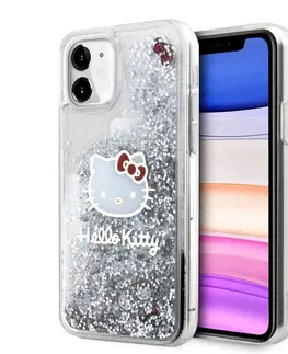 Puzdrá na mobilné telefóny Zadný krytHello Kitty Liquid Glitter Electroplating Head Logo pre Apple iPhone 11, transparentná 57983116902