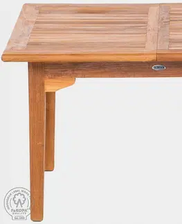Stolčeky DEOKORK Záhradný stôl obdĺžnikový ELEGANTE (rôzne dĺžky) 180/240x120 cm