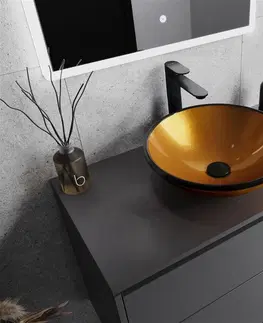 Kúpeľňa MEXEN - Mira sklenené umývadlo 42 cm, zlaté 24124250