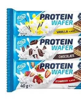 Proteínové dezerty Protein Wafer - 6PAK Nutrition 40 g Strawberry