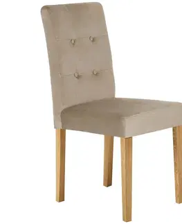 Čalúnené stoličky Stolička drevené Karo béžová/drevené