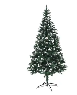 Vianočné stromčeky Vianočný stromček so šiškami, posnežený, 180 cm, CHRISTMAS TYP 4