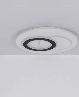 SmartHome stropné svietidlá Globo Inteligentné stropné svietidlo LED Jacques, biela/čierna, Ø 70 cm, CCT
