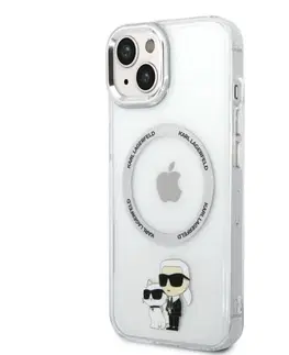 Puzdrá na mobilné telefóny Zadný kryt Karl Lagerfeld MagSafe IML Karl and Choupette NFT pre Apple iPhone 14, transparentná 57983112453