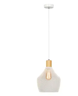 Lampy Visiaca lampa, biela/prírodná, KOLEN
